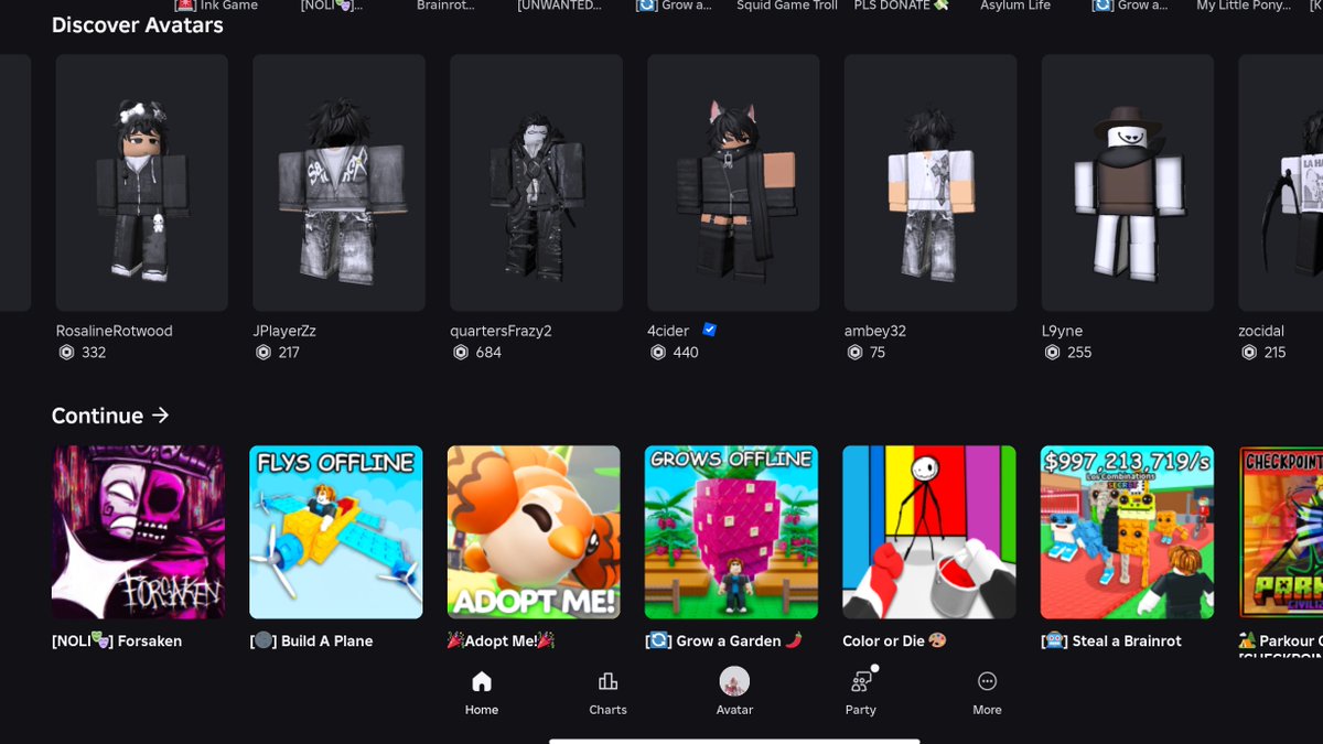 roblox is cooked bro, there is a gooner avatar in the discover avatar page😭