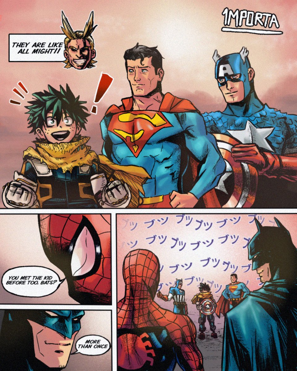 Justice of Two Worlds

#Boku_no_Hero_Academia #MyHeroAcademia #MHA #BNHA #Marvel #DC #Deku #Izukumidoriya #dekumidoriya #spiderman #peterparker   #batman #brucewayne #superman #clarkkent #captainamerica #dccomics