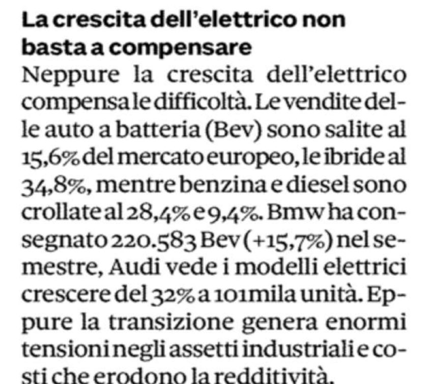 Francesco Ferrante (@franferrante) on Twitter photo Qui ⬇️da <a href="/sole24ore/">IlSole24ORE</a> alcuni dati su crisi (strutturale) del
settore #auto in Europa.
Ma quanta malafede ideologica ci vuole per farla risalire allo stop al motore endotermico stabilito da #UE al 2035, e non alle scelte miopi di imprese abituate a macinare profitti facili? Qui ⬇️da <a href="/sole24ore/">IlSole24ORE</a> alcuni dati su crisi (strutturale) del
settore #auto in Europa.
Ma quanta malafede ideologica ci vuole per farla risalire allo stop al motore endotermico stabilito da #UE al 2035, e non alle scelte miopi di imprese abituate a macinare profitti facili?