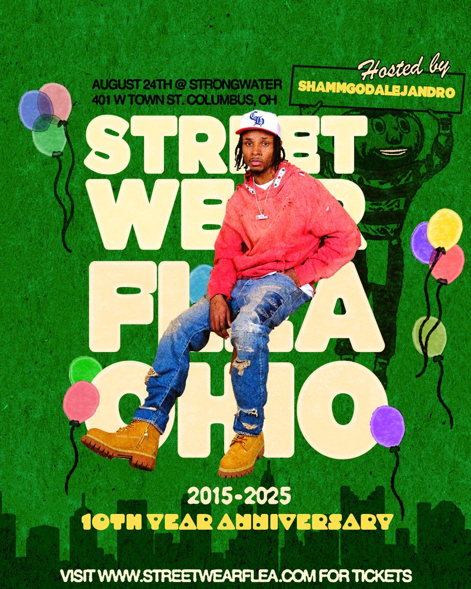 streetwearflea's tweet photo. Streetwear Flea 10th Year Anniversary loading… 🔋 

https://t.co/N7cRlvwGrm 

Hosted by ❤️‍🔥: https://t.co/NcdGHMtL5m