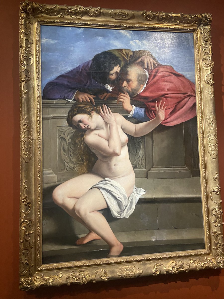 💜Artemisia Genrileschi, artiste #MeToo,  commence à peindre à 16 ans dans l'atelier de son père. Un ami de celui-ci la viole en 1611. 
🦸🏻‍♀️Elle devient une artiste respectée qui met en scène des femmes victimes de la lubricité des hommes.
✊🏻 Girl power ! Et merci Artemisia 🙏🏻