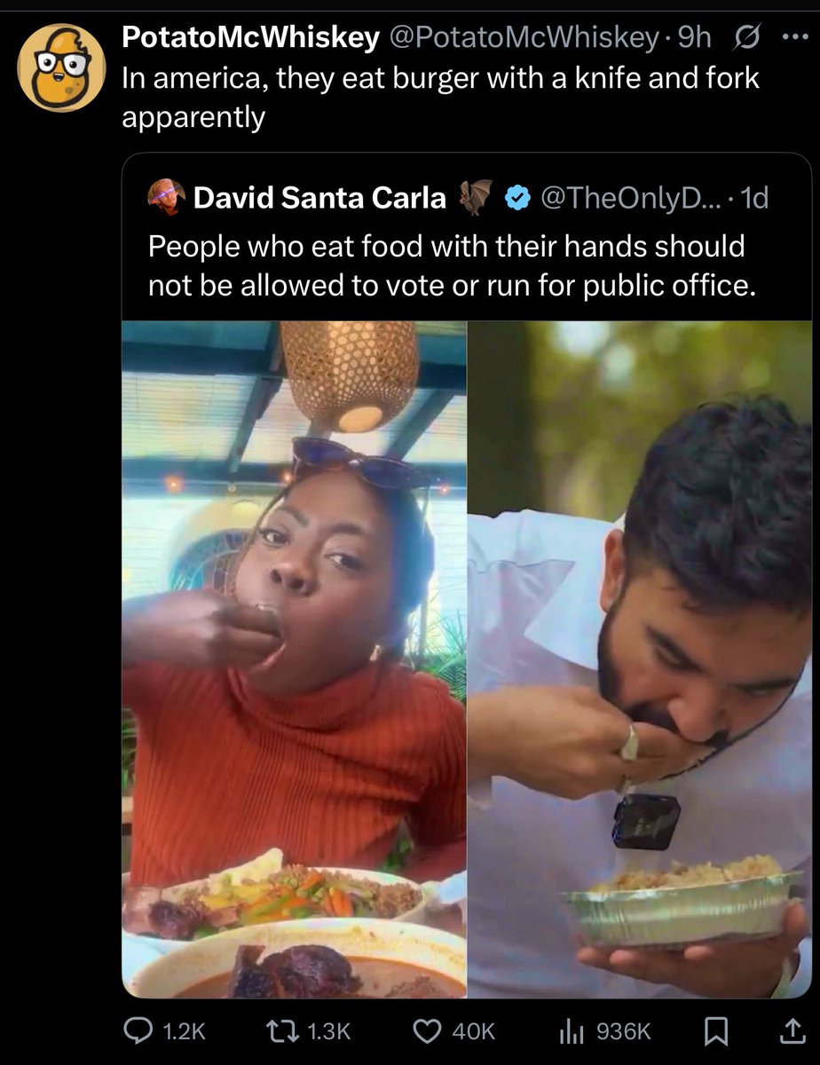 Somehow, brown people don’t understand the difference between eating sandwiches and sucking slop out of your palms