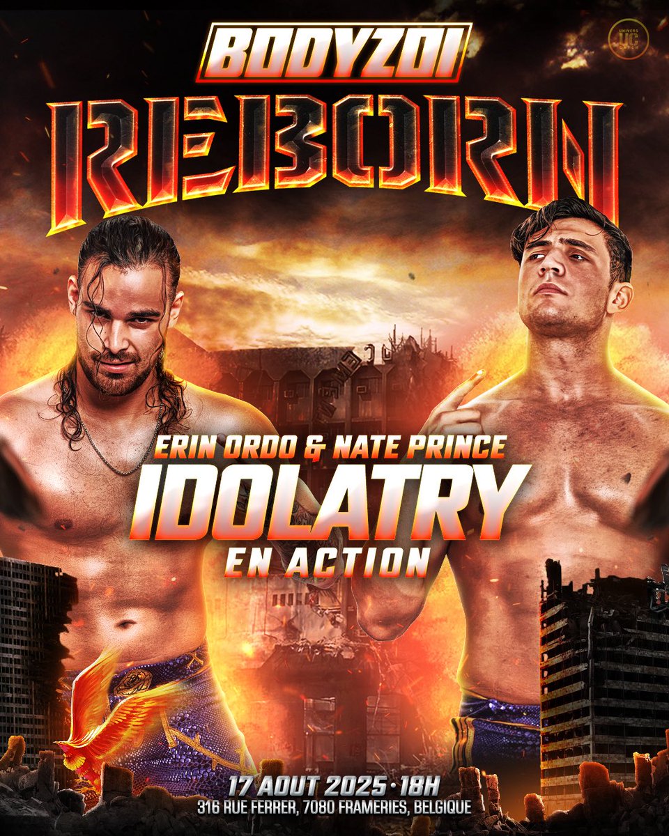 bodyzoi's tweet photo. 🔥 IDOLATRY, moteur de la nouvelle génération 🔥

Erin Ordo &amp; Nate Prince ne suivent pas la tendance:
ils la dictent.

Ils seront en action à BODYZOÏ REBORN.
Un duo à suivre… ou à fuir.

📅 17 août 2025 – 18h00
📍 316 rue Ferrer, Frameries (Belgique)
🎟️ SOLD OUT https://t.co/29FBbieui2