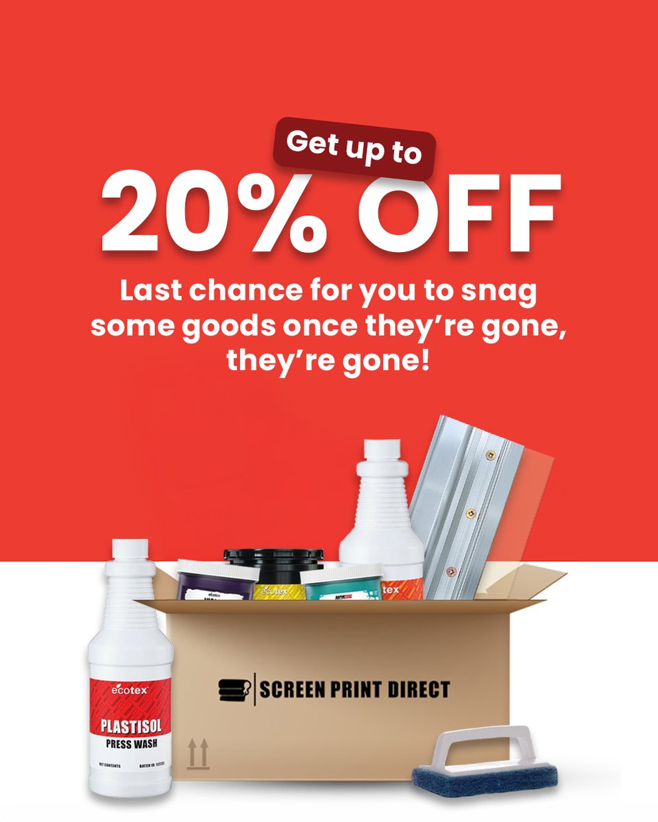 SPD_ScreenPrint's tweet image. Looking to score a steal? 👀 Hit up our clearance section for some deals. We have some awesome deals that will keep you guys printing and keeping your wallets happy.⁠
⁠
Shop the link in Bio! ⁠
⁠