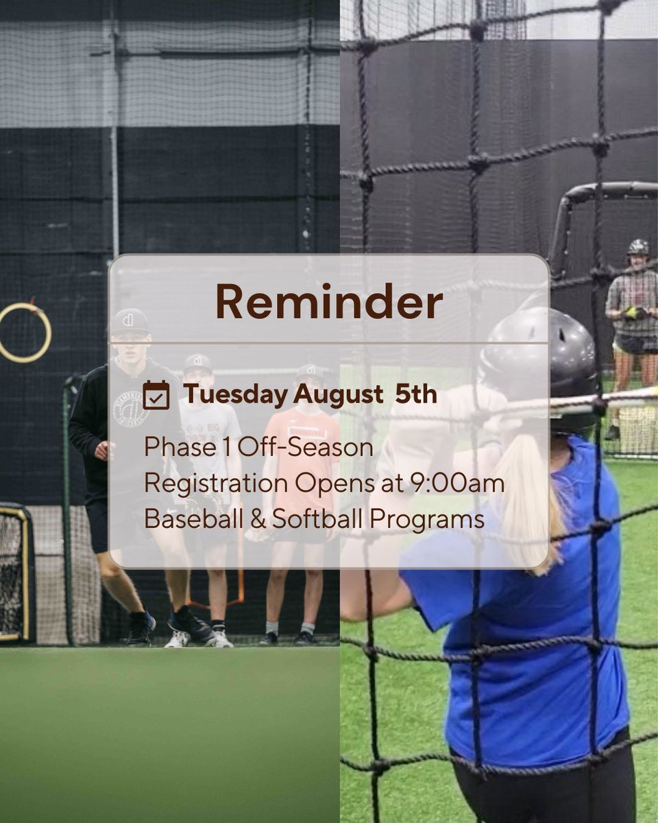 Phase 1 Baseball &amp; Softball registration opens at 9:00am on August 5th...information and links for registration on our site:
Baseball Info: loom.ly/rEkWIDk
Softball Info: loom.ly/4TAh5zw