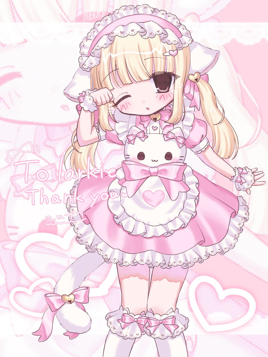 初Skebでした(♡ω♡)
ありがとうございました🐈🎀
 #Skeb  #Commission