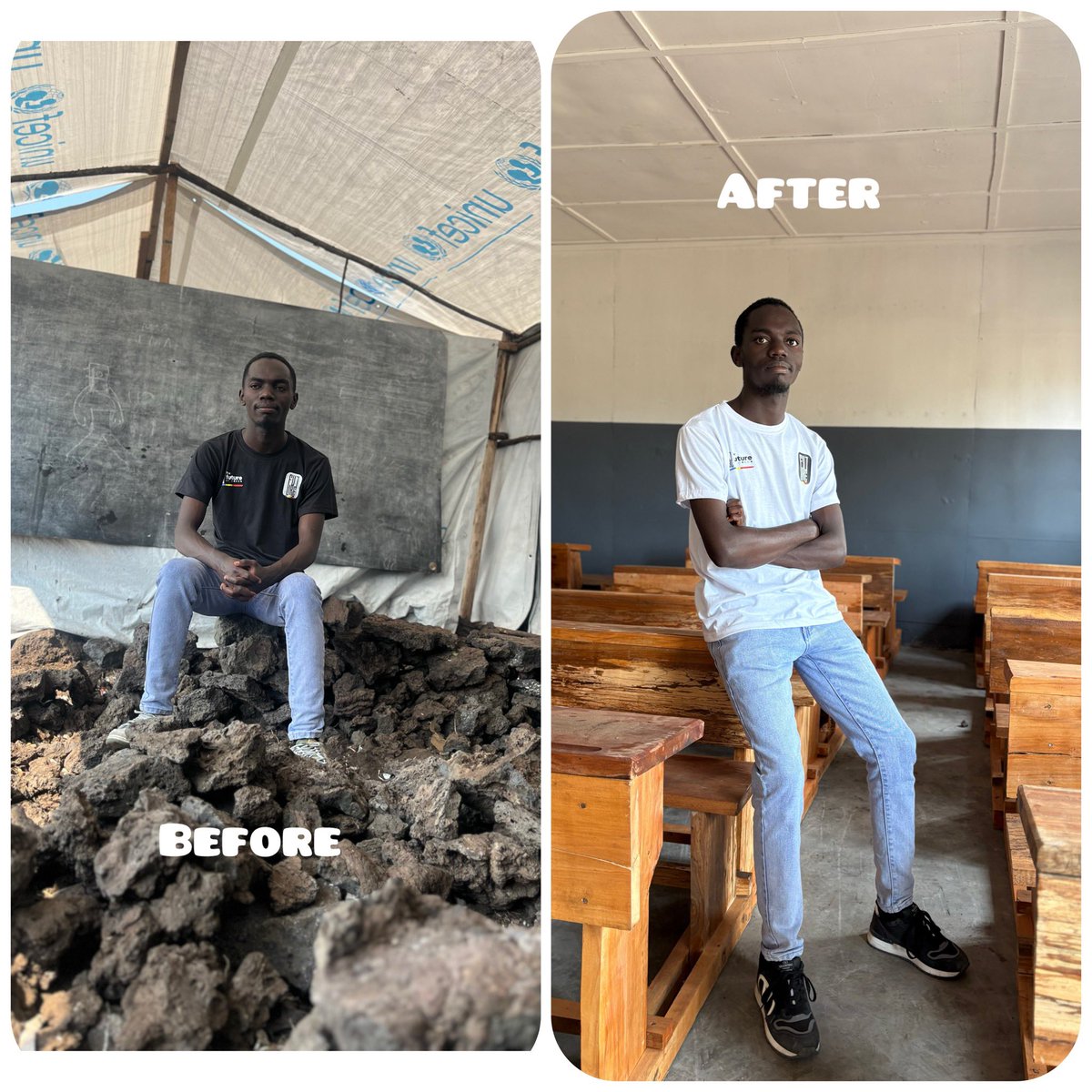 Jean-Luc Maroy (@jeanlucmaroy4) on Twitter photo Nous sommes profondément heureux de vous partager les changements visibles de l’école que nous avons construite à Goma grâce à votre soutien. En comparant ces deux images, on mesure le chemin parcouru en seulement 11 mois. 1/4 <a href="/MiandaMH/">Mi</a> <a href="/leParrainRDC/">𝐥𝐞 𝐏𝐚𝐫𝐫𝐚𝐢𝐧</a> <a href="/OvoOsha/">Hαɾɱσɳყ N'ʂιɳɠa</a> <a href="/Poncia_N/">Poncia</a> Nous sommes profondément heureux de vous partager les changements visibles de l’école que nous avons construite à Goma grâce à votre soutien. En comparant ces deux images, on mesure le chemin parcouru en seulement 11 mois. 1/4 <a href="/MiandaMH/">Mi</a> <a href="/leParrainRDC/">𝐥𝐞 𝐏𝐚𝐫𝐫𝐚𝐢𝐧</a> <a href="/OvoOsha/">Hαɾɱσɳყ N'ʂιɳɠa</a> <a href="/Poncia_N/">Poncia</a>