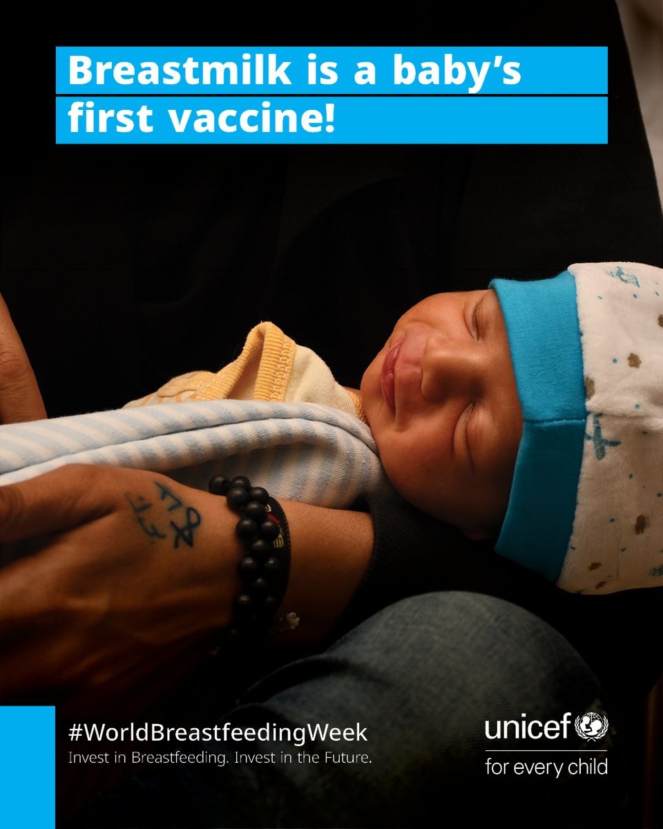 UNICEF in Syria -يونيسف سوريا (@unicefinsyria) on Twitter photo Why It Matters
🍼 Breastmilk is a baby’s first vaccine.
🧠 It fuels the brain. It protects. It saves lives.
#WorldBreastfeedingWeek
<a href="/RelanoMeritxell/">Meritxell Relaño</a>
<a href="/UNICEFmena/">UNICEF MENA - يونيسف الشرق الأوسط وشمال إفريقيا</a>
<a href="/UNinSyria/">UN in Syria</a> Why It Matters
🍼 Breastmilk is a baby’s first vaccine.
🧠 It fuels the brain. It protects. It saves lives.
#WorldBreastfeedingWeek
<a href="/RelanoMeritxell/">Meritxell Relaño</a>
<a href="/UNICEFmena/">UNICEF MENA - يونيسف الشرق الأوسط وشمال إفريقيا</a>
<a href="/UNinSyria/">UN in Syria</a>