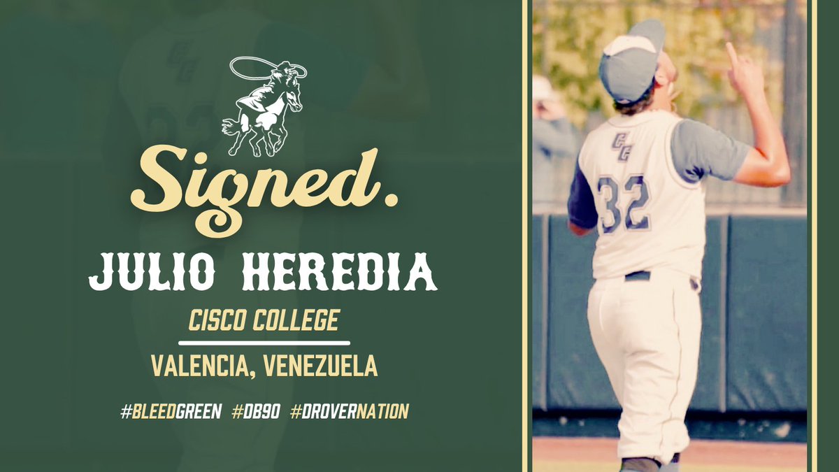 USAO Drover Baseball (@droverbaseball) on Twitter photo We're thrilled to officially welcome RHP Julio Heredia (Valencia, Venezuela) to the Drovers Family!
#DroverNation🏇 x #BleedGreen
<a href="/Imjulioh32/">Julio heredia</a> | #DB90 We're thrilled to officially welcome RHP Julio Heredia (Valencia, Venezuela) to the Drovers Family!
#DroverNation🏇 x #BleedGreen
<a href="/Imjulioh32/">Julio heredia</a> | #DB90