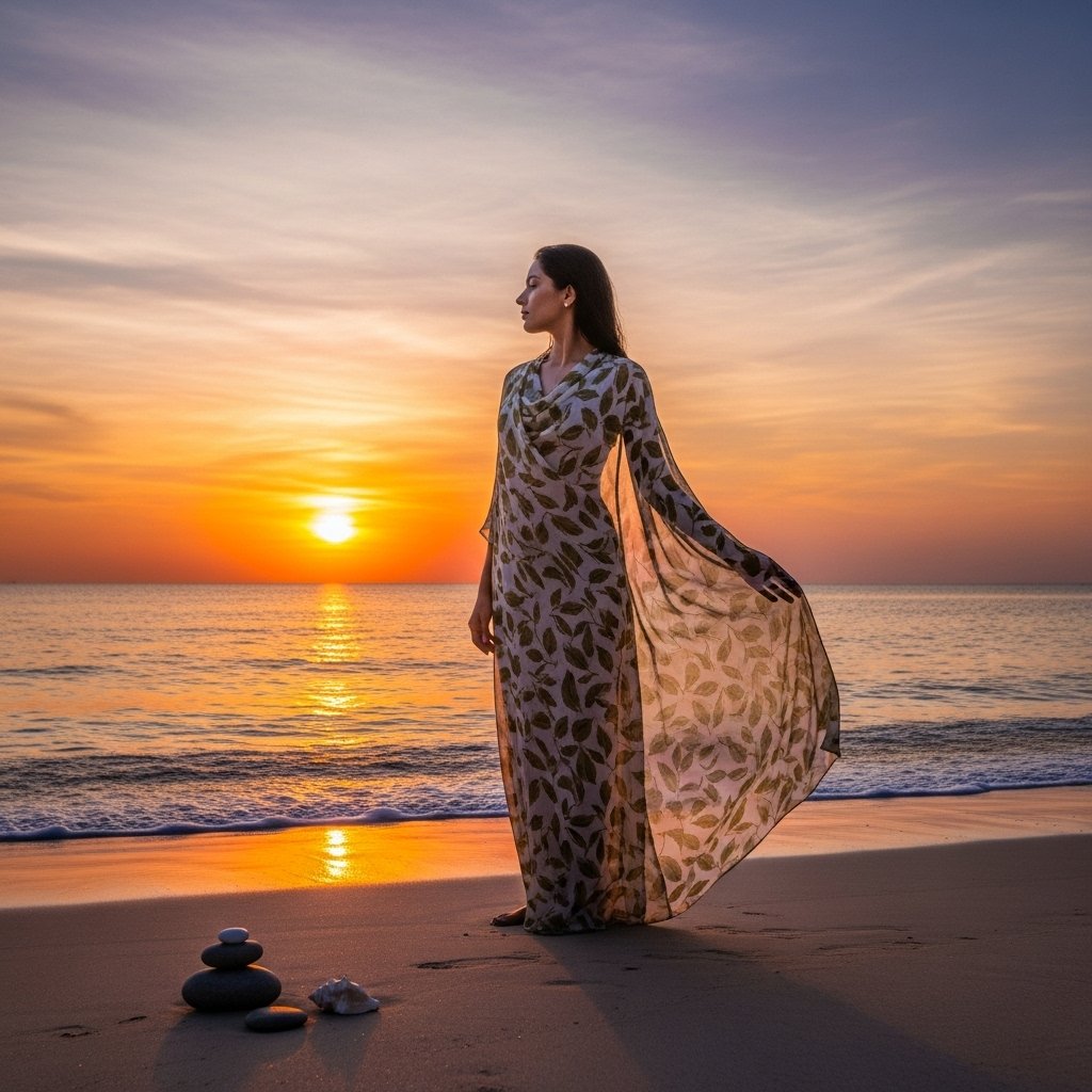 HerballyShop's tweet image. Twilight's embrace, amplified.

Witness the profound calm as the sun dips, wrapped in the whisper of our Tulsi-infused fabric. More than luxury, it's a moment. An elevation.

Discover the golden hour, reimagined. ✨

#SunsetAlchemy #ElevatedEssentials #TulsiGrace #LuxuryLifestyle