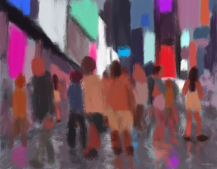 Art of the Day: "Abstract Times Square". Buy at: ArtPal.com/LarryWhitler?i…
