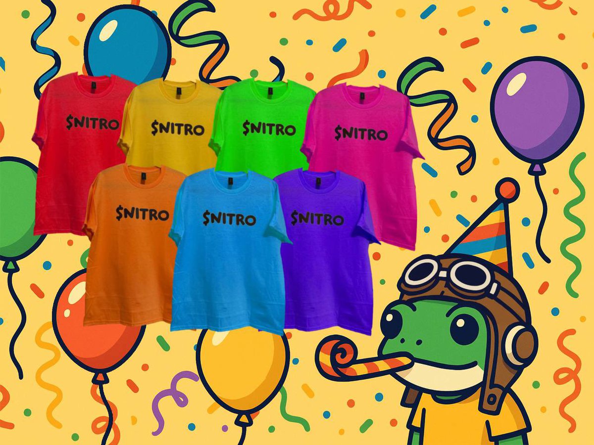 NitroFrogTokens's tweet photo. ππΈ Itβs @Ewxck_ BDAY on 8/12, so he is giving back to the $NITRO fam!
π₯ 3 Nitro T-shirts up for grabs!
π¨ Winners can pick ANY color shirt they want!
To enter:
β₯οΈ LIKE
π RETWEET
π¬ COMMENT why youβre bullish on $NITRO!
Winners chosen 8/12 π Letβs show the power of the #Nitro community!
#Ethereum #memecoin