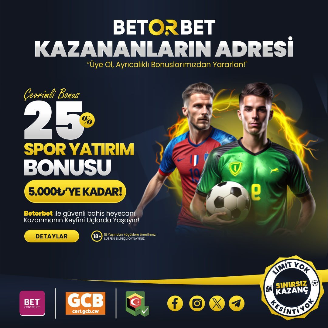 💸 HER YATIRIMDA BÜYÜK KAZANÇ! 💸

💯 Betorbet’e yatırım yapanlar %25’e varan #spor bonusunu kaçırmıyor!

☘️ Şimdi 5.000₺'ye kadar fırsat seni bekliyor.

🎉 #Betorbet ile limit yok, #bonus çok! 

👉 Güncel Giriş İçin tıkla tinyurl.com/bobgiris
