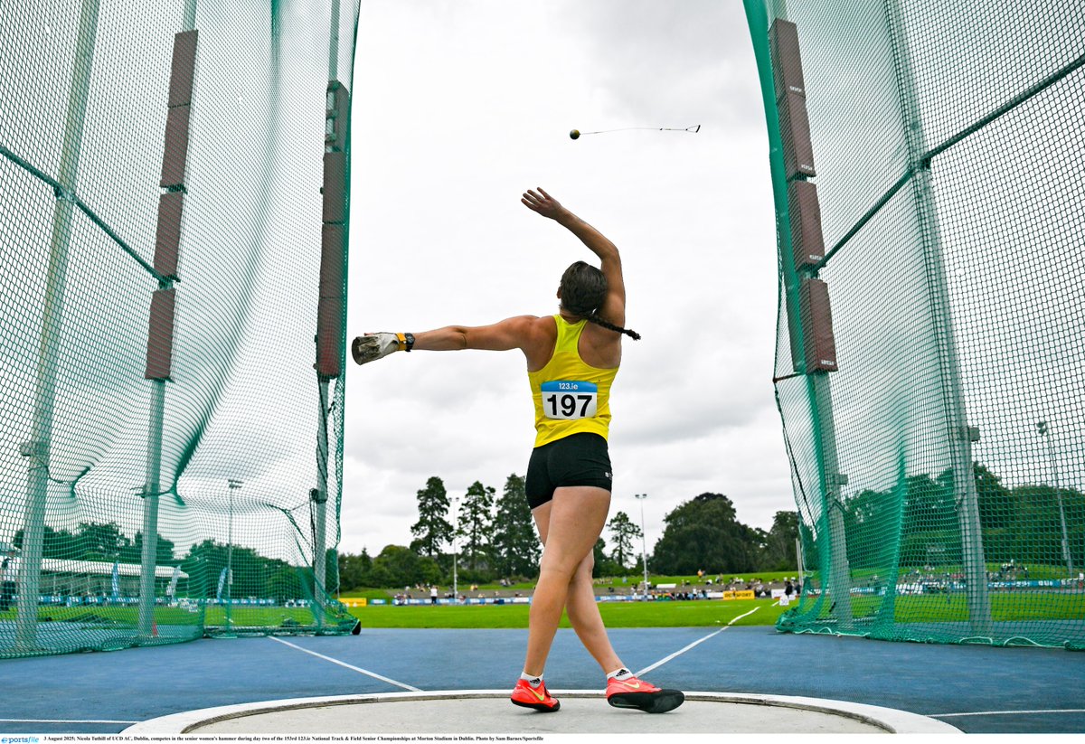Athletics Ireland (@irishathletics) on Twitter photo ๐จ ๐๐ฎ๐๐๐ง ๐จ๐ ๐ญ๐ก๐ ๐๐๐ฆ๐ฆ๐๐ซ! ๐จ
Nicola Tuthill (UCD AC) continues her incredible run, securing her 4th senior outdoor title in the womenโs hammer throw with a new U23 record! ๐ฅ๐
THREE throws over the 70m mark today for the UCD athlete๐
๐ฅ Winning throw: 71.75m ๐จ ๐๐ฎ๐๐๐ง ๐จ๐ ๐ญ๐ก๐ ๐๐๐ฆ๐ฆ๐๐ซ! ๐จ
Nicola Tuthill (UCD AC) continues her incredible run, securing her 4th senior outdoor title in the womenโs hammer throw with a new U23 record! ๐ฅ๐
THREE throws over the 70m mark today for the UCD athlete๐
๐ฅ Winning throw: 71.75m