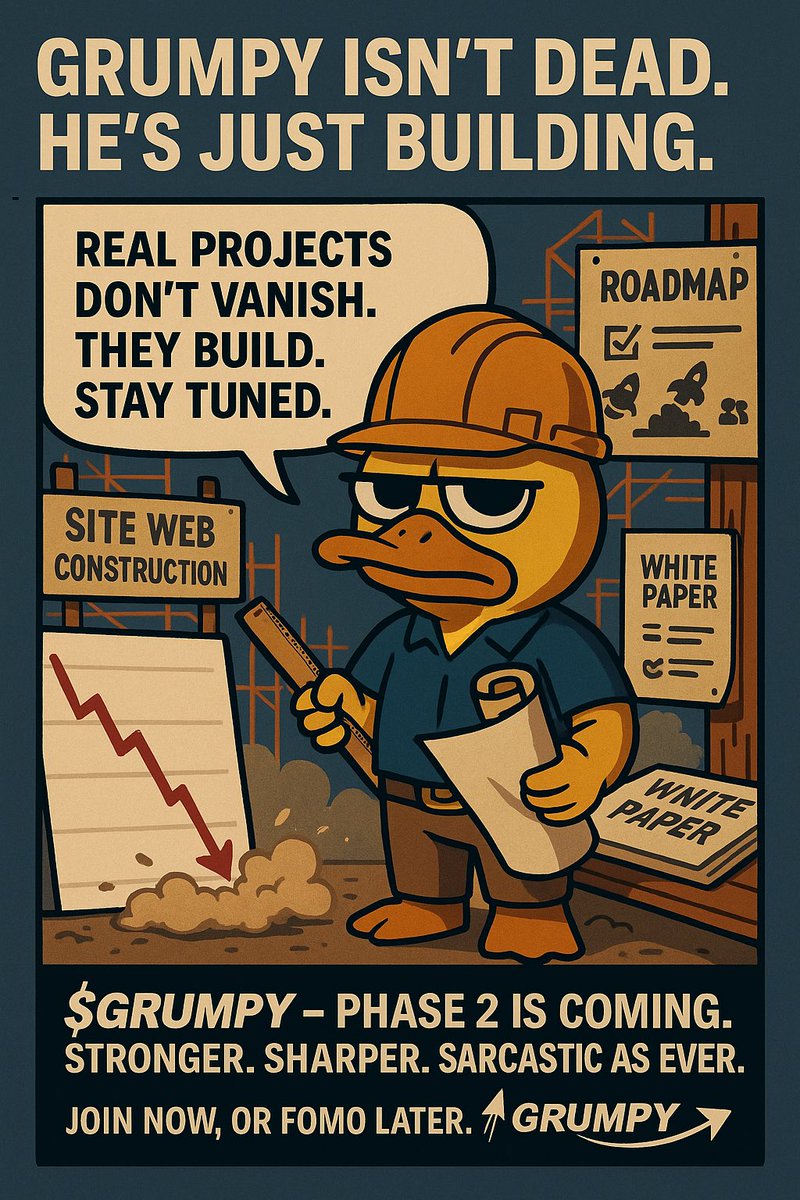 GrumpyDOfficial's tweet photo. Great project take time to go fare
#grumpyduck #pumpfun #memecoin #solana #CryptoCommunity https://t.co/tCr0PVhHCN