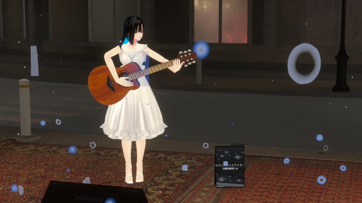 本日のストリートライブ ロマニードットアイオー ( <a href="/ROMANY_io/">ロマニードットアイオー</a> ) さん
配信開始前の少しだけでしたが、とても素敵な弾き語りでしたー
#VRFNS