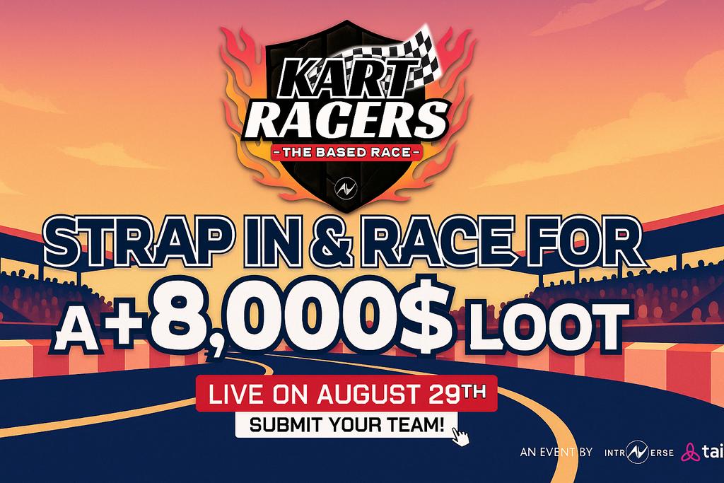 King Holly ๐ธ (@ho_lly1) on Twitter photo In a world where speed means survival...
One race decides it all.
The karts are faster.
The rules are brutal.
And $8,000+ is on the line.
Youโll need boosters, strategy, and pure instinct to win.
<a href="/intraVerse_Game/">Intraverse</a> <a href="/taikoxyz/">Taiko.eth ๐ฅ</a> <a href="/BuiltOnTaiko/">Built on Taiko</a> <a href="/pudgypenguins/">Pudgy Penguins</a> In a world where speed means survival...
One race decides it all.
The karts are faster.
The rules are brutal.
And $8,000+ is on the line.
Youโll need boosters, strategy, and pure instinct to win.
<a href="/intraVerse_Game/">Intraverse</a> <a href="/taikoxyz/">Taiko.eth ๐ฅ</a> <a href="/BuiltOnTaiko/">Built on Taiko</a> <a href="/pudgypenguins/">Pudgy Penguins</a>