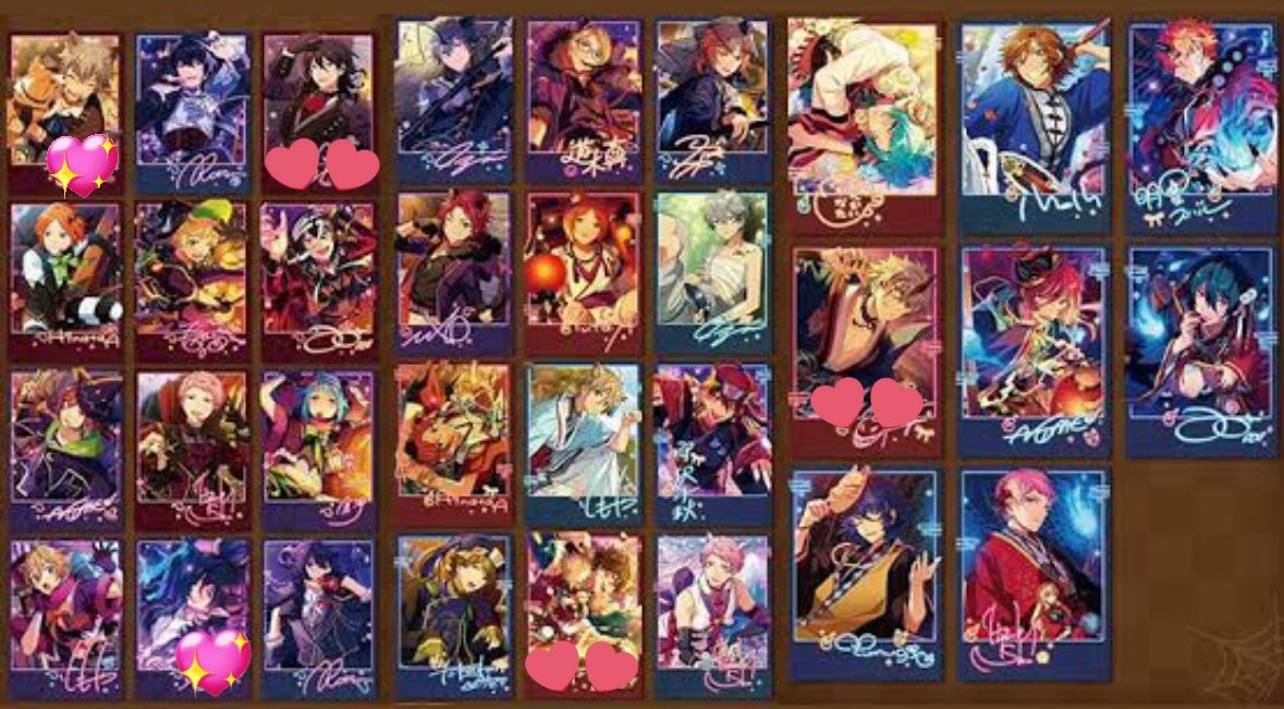 【交換譲渡】あんスタ 中国 奇妙カード

譲：画像参照
ひなた ゆうた ★奏汰 宙 ★夏目 つむぎ 斑 友也 創 ★宗 ★泉 ★真 ★真緒

求：3枚目💖&gt;💕　零 晃牙 翠

※★は💖との交換のみ、無印含む交換優先
※譲渡は無印のみ
※郵送、名古屋・金山手渡し

検索からもお気軽にお声がけください