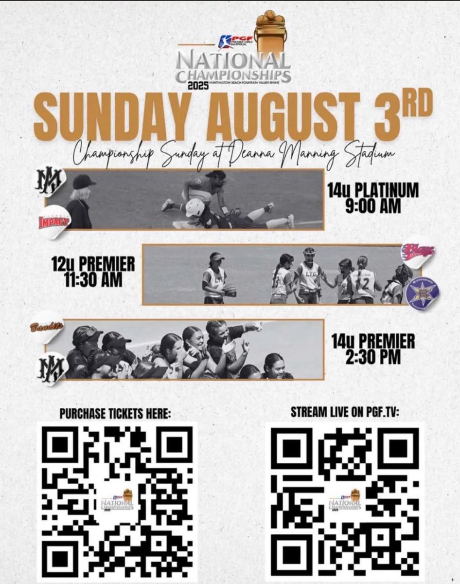 LaynieVanAken10's tweet image. Game day ready Let’s GO! 14U Premier National Championship today at 2:30pm PST 🧡🖤 m.youtube.com/@PGFnetwork