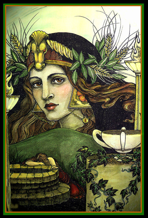 #FolkloreSunday Demeter was the Olympian goddess of agriculture, grain &amp; bread who sustained mankind with the earth's rich bounty. She was depicted as a mature woman, wearing a crown and bearing sheafs of wheat or a cornucopia (horn of plenty), &amp; a torch. theoi.com/Olympios/Demet…