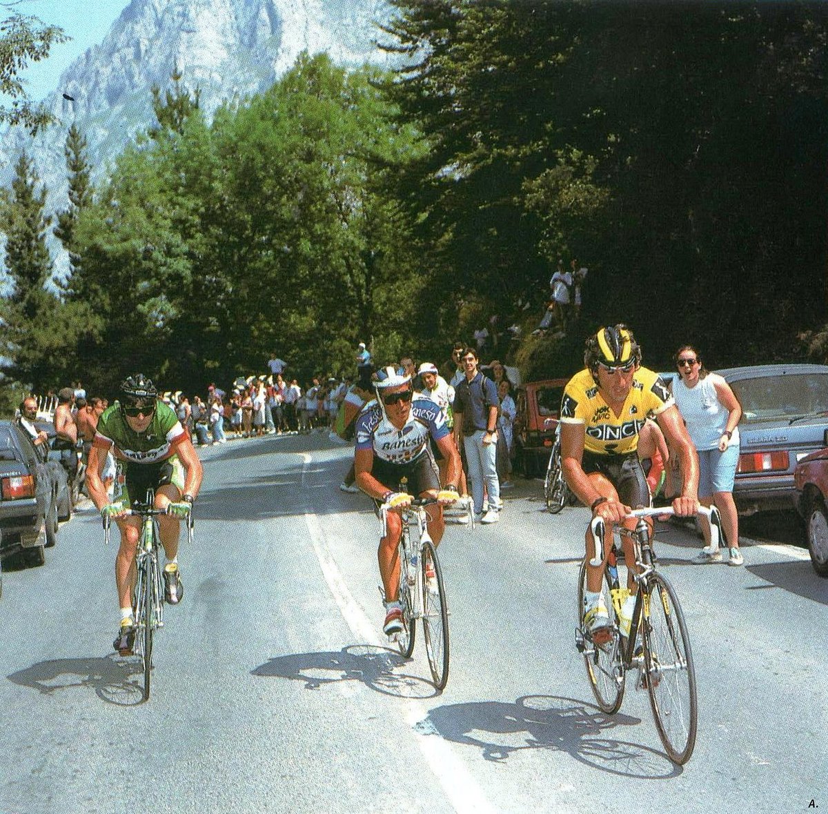 Gianni Bugno ,Pedro Delgado y Marino Lejarreta 
🇮🇹 Giro Italia (1991)