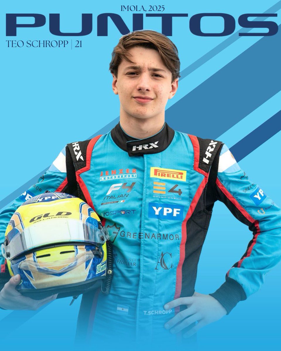 𐙚 Floor ⁴ ⁴³ (@floorvall) on Twitter photo En otra sintonía, <a href="/Teo_Schropp/">Teo Schropp</a>, piloto argentino de F4 hoy corrió en Imola y pasó del P23 al P10, que orgullo argentino 🤍🇦🇷 En otra sintonía, <a href="/Teo_Schropp/">Teo Schropp</a>, piloto argentino de F4 hoy corrió en Imola y pasó del P23 al P10, que orgullo argentino 🤍🇦🇷