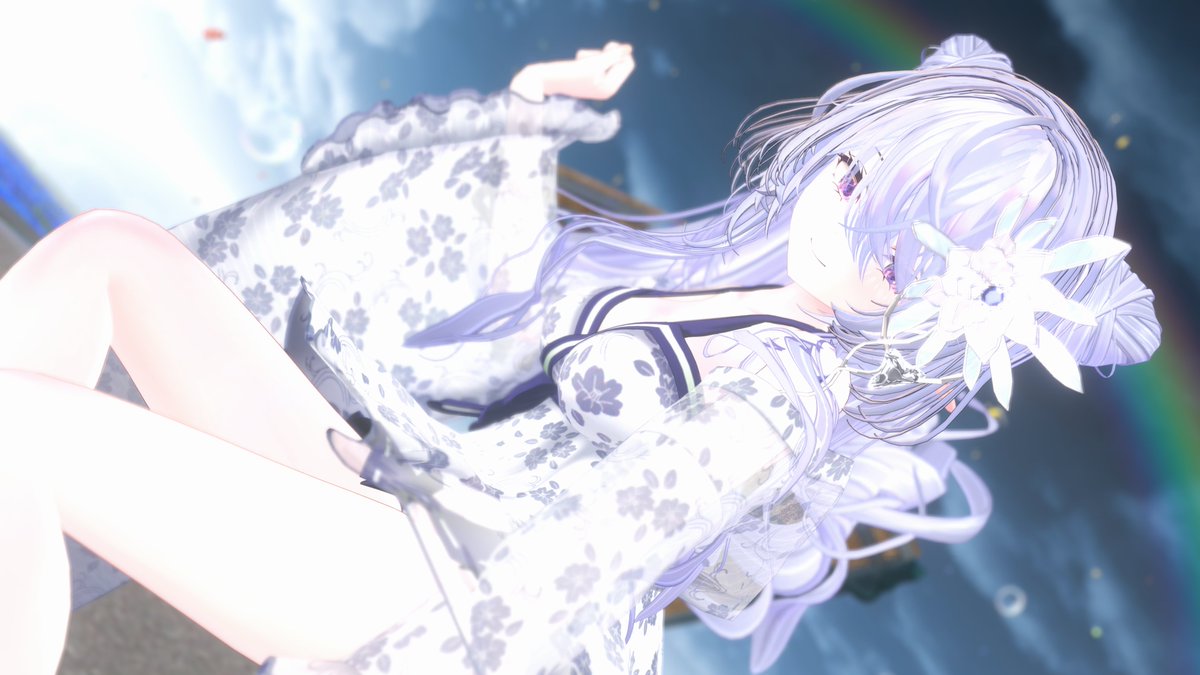 #今日のルゼブルちゃん
#ルゼブル3D
World : SeaFlowerSta-ネモフィラの駅
Author : お米のつきあかり 様
Dress : 琉水華 ( かぷちやのぶーす 様 ) #かぷちやこーで 
Corsage : 月下美人の髪飾り ( #meron_farm 様 )
Hair : ねこねこへあー ＆BUTTERFLY HAIR ( #AQUA_LAILA 様 )