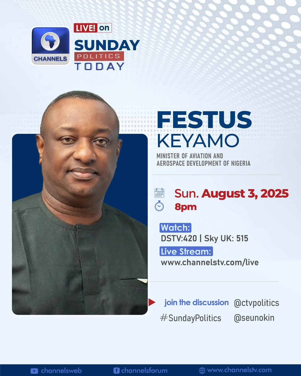 gpflow's tweet image. Our MINISTER speaks tonight..
@fkeyamo
@FAAN_Official
&quot;I will be on Sunday Politics Today to discuss a wide range of issues, including our scorecard so far as an administration, progress in the Aviation sector &amp;amp; of course d inevitable &amp;amp; unavoidable issue of politics at dis time&quot;