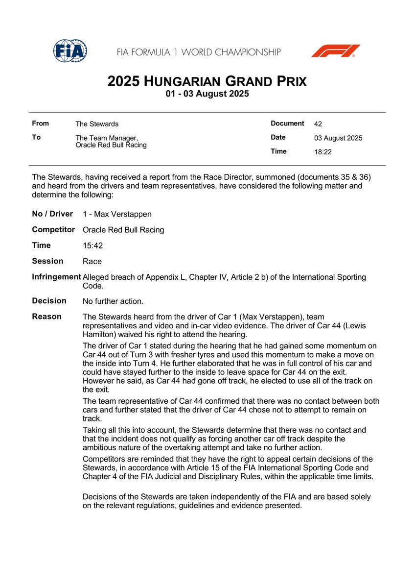 FIA F1 Documents Bot tweet media