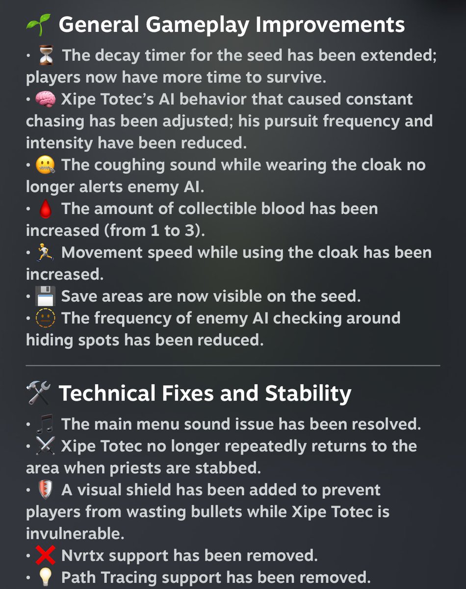Death Relives – First Patch Released on Steam
(Full patch coming soon to Xbox and PlayStation)

In this first patch, released based on player feedback after the full launch, we have implemented the following adjustments and improvements:

#IndieGame #HorrorGame #UnrealEngine