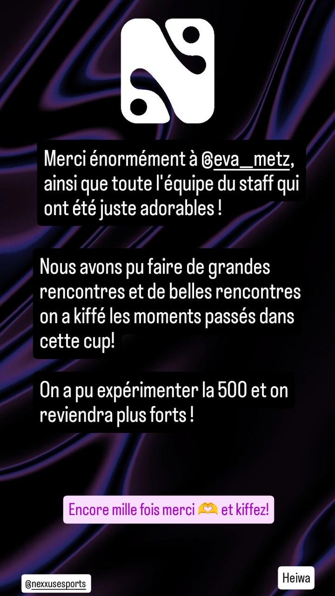Heiwa (@heiwaouh) on Twitter photo Merci beaucoup aux personnes qui nous ont soutenu c'était un kiff <3
Une pensée à notre CEO ainsi que <a href="/SofianePhilipp1/">APSAxFians0 /#N2X ^^ 🤙🏼</a> et <a href="/SecuRoutiere_/">Le pasteur Yann</a> merci d'être venu 🫶 (j'oublie des personnes mais ils n'ont pas X) Merci beaucoup aux personnes qui nous ont soutenu c'était un kiff <3
Une pensée à notre CEO ainsi que <a href="/SofianePhilipp1/">APSAxFians0 /#N2X ^^ 🤙🏼</a> et <a href="/SecuRoutiere_/">Le pasteur Yann</a> merci d'être venu 🫶 (j'oublie des personnes mais ils n'ont pas X)