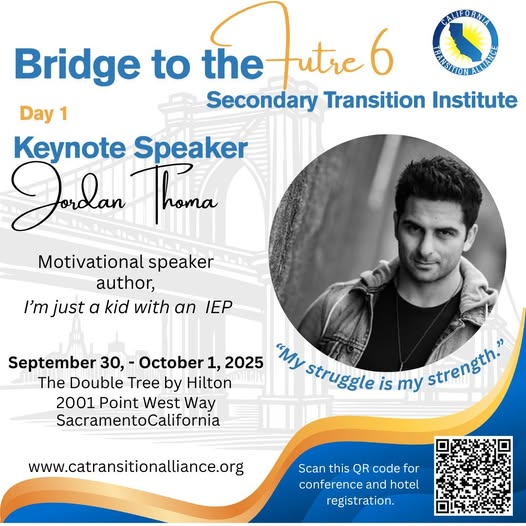 California Transition Alliance (@cata_transition) on Twitter photo Meet keynote speaker, Jordan Thoma, for the Bridge to the Future VI Secondary Transition Institute on September 30 - October 1, 2025. From an IEP to being a high-demand motivational speaker! REGISTER TODAY to get the Early Bird Discount! tinyurl.com/ae6wm9d9
<a href="/phpeducation/">PHP SAN JOSE</a> Meet keynote speaker, Jordan Thoma, for the Bridge to the Future VI Secondary Transition Institute on September 30 - October 1, 2025. From an IEP to being a high-demand motivational speaker! REGISTER TODAY to get the Early Bird Discount! tinyurl.com/ae6wm9d9
<a href="/phpeducation/">PHP SAN JOSE</a>