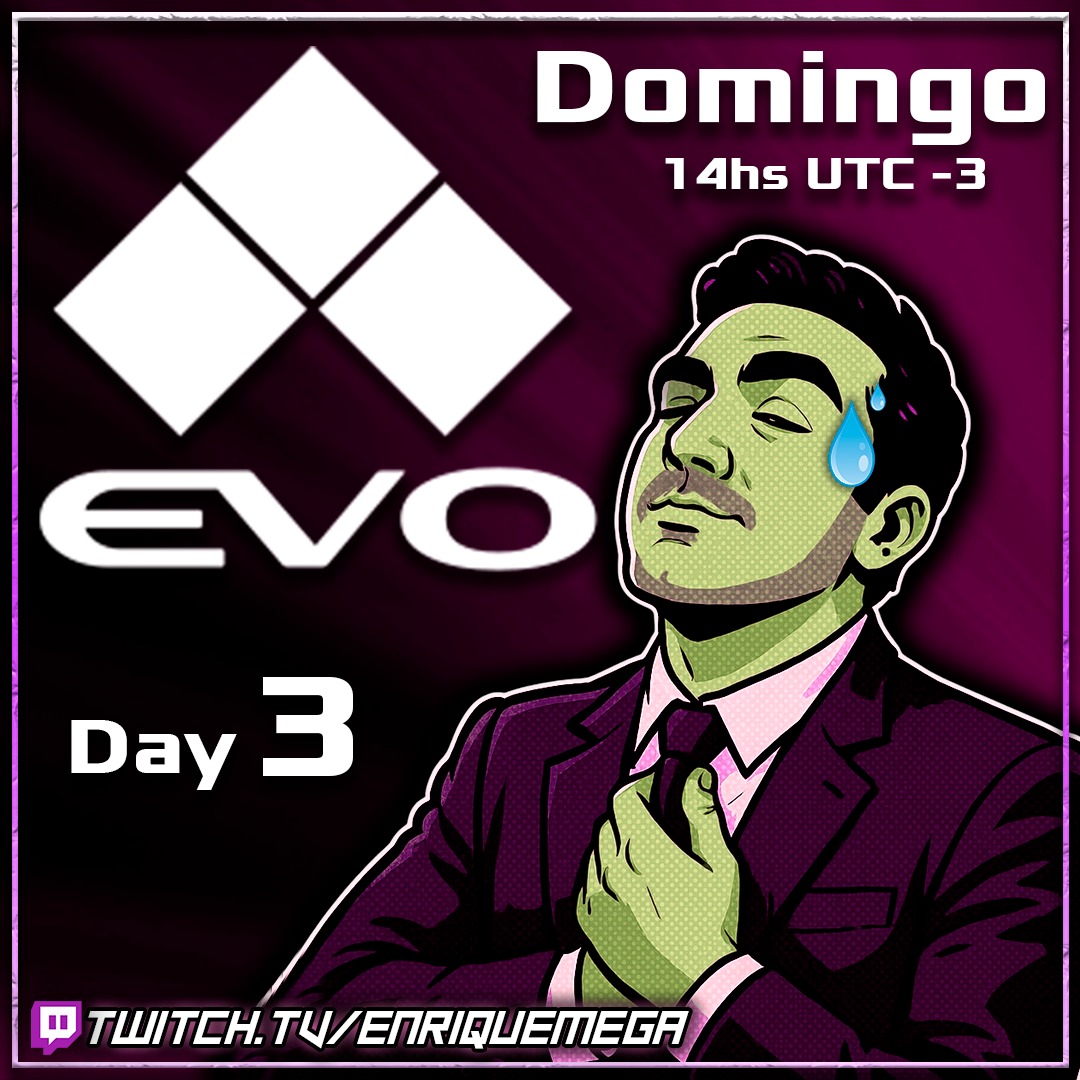 [ARG] 🔴  -🎮 EVO 2025 Co - Stream Oficial Dia 3 | Análisis en vivo y cobertura completa con EnriqueMega twitch.tv/enriquemega
