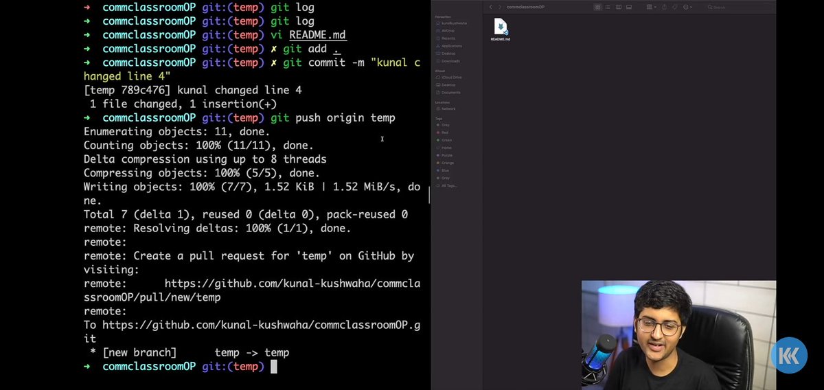 deep_codess's tweet image. Day 1 of my Git Journey 🚀

Special thanks to Kunal Sir (@kunalstwt) for creating such a valuable and informative Git video. It helped me understand every single thing that’s important for open source contribution!

Excited to keep learning &amp;amp; sharing weekly! #Git #github