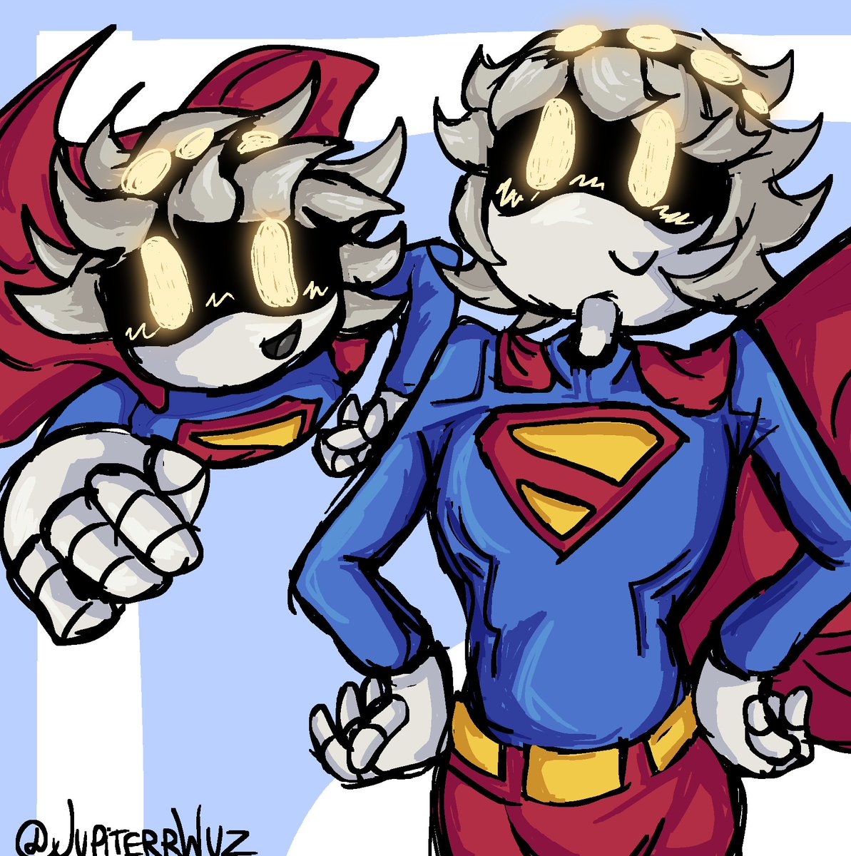 Is it a bird? Is it a plane? No, it's the Super N! #murderdrones #SerialDesignationN #mdtwt #Superman #ClarkKent