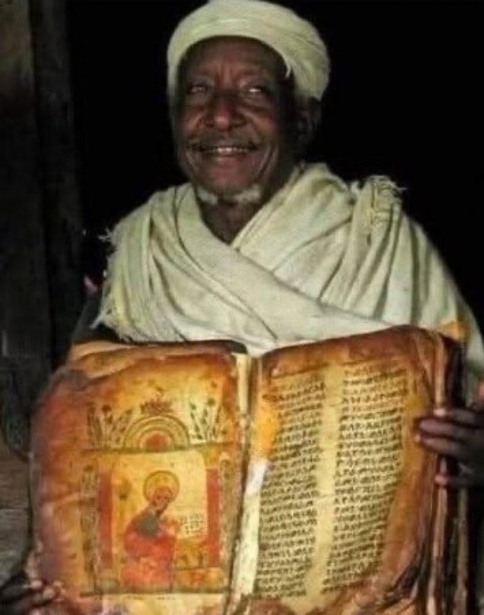 The Ethiopian Bible is the oldest and most complete bible on earth. 

It’s written in Ge'ez, an ancient dead language of Ethiopia.

It's ~800 years older than the King James Version and contains over 100 books compared to 66 of the Protestant Bible.

Why are 34 books excluded?