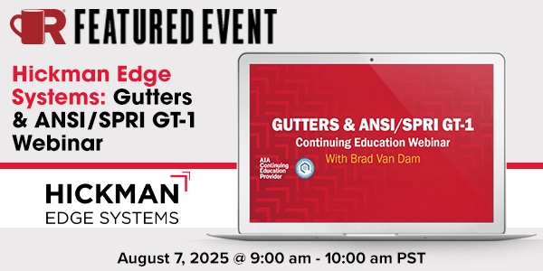 #RoofersCoffeeShop Event Pick of the Week - #HickmanEdgeSystems: Gutters &amp; ANSI/SPRI GT-1 Webinar

August 7, 2025 
9:00 am - 10:00 am PST

Learn More and Register Here
rooferscoffeeshop.com/event/hickman-…

#RoofingProfessionals #RoofingContractors #RoofingIndustry #RoofingEvents