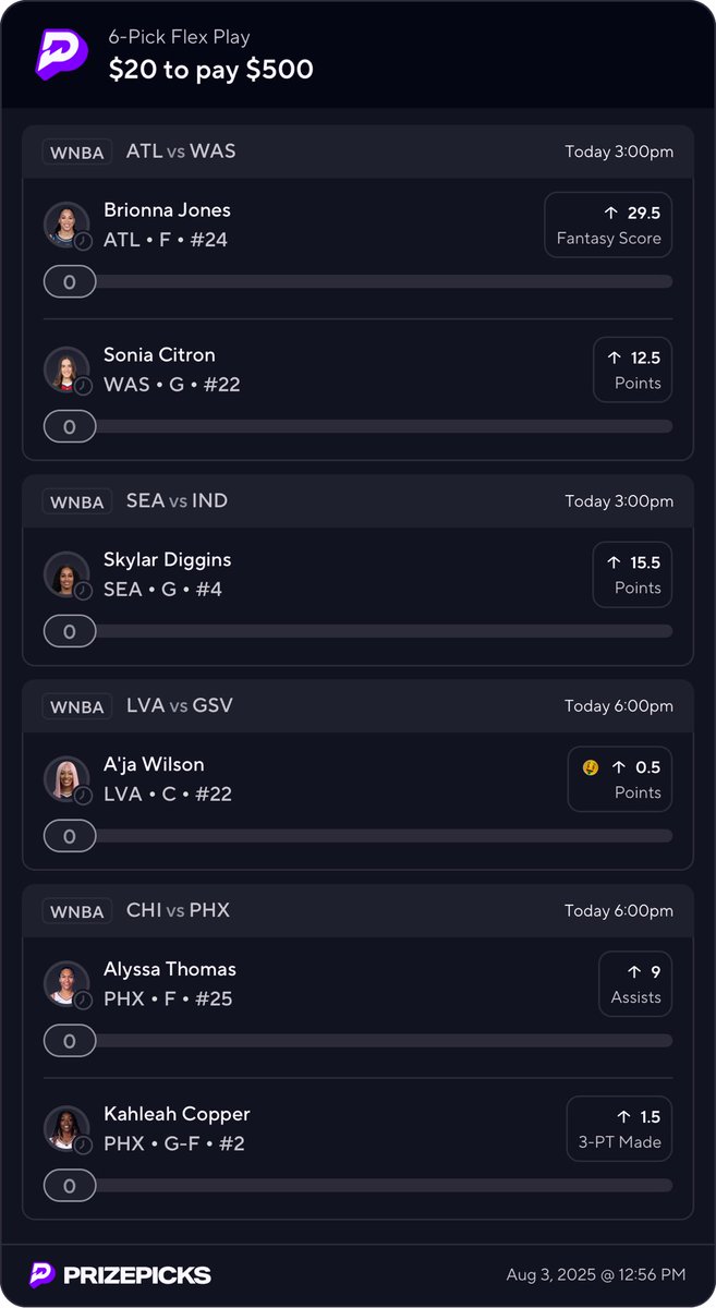 Copy my PrizePicks lineup using this link: 
prizepicks.onelink.me/gCQS/shareEntr…