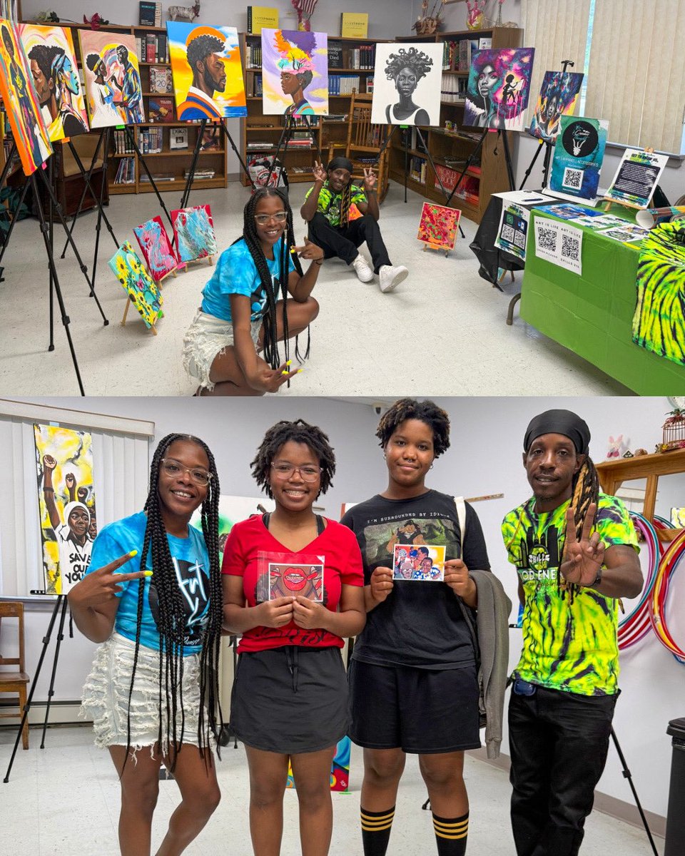 Our 1st Art Pop Up was a success! Sold original artwork, prints and merch 🙌🏾📚🎨 Stay tuned for more art and vibes! #PhillyArtists #ArtShow #ArtLife