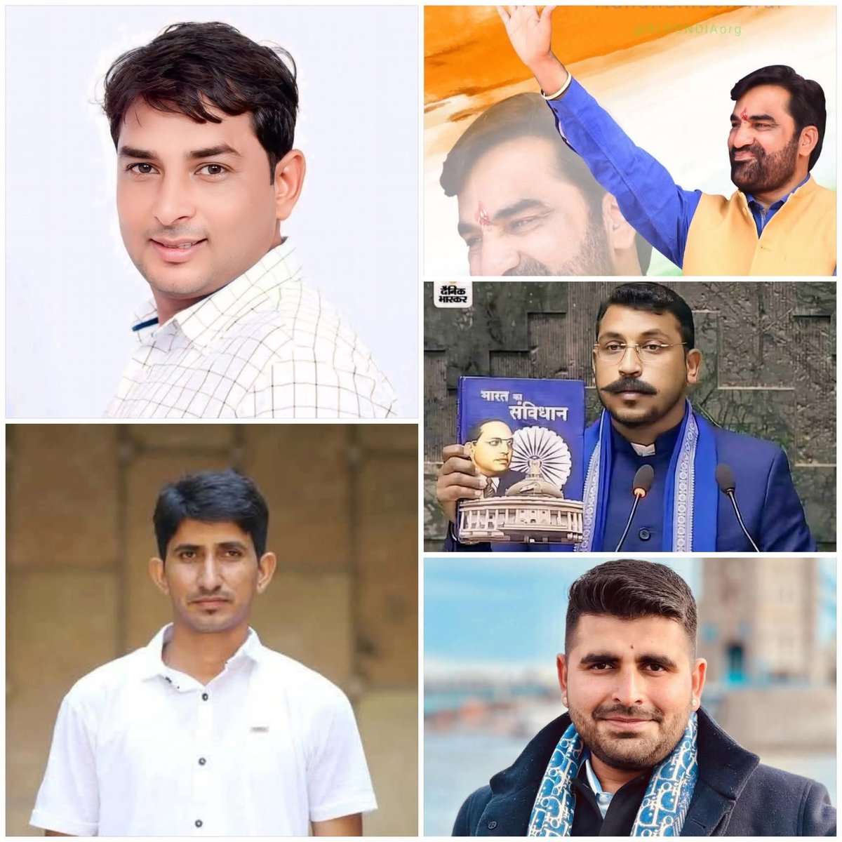 अगर ये पांचों पांडव एक साथ मिल जाए तो राजस्थान में एक नया इतिहास बना दे ✊❤️
इंकलाब जिंदाबाद ✊ जय भीम ✌️✌️

<a href="/hanumanbeniwal/">HANUMAN BENIWAL</a> <a href="/NareshMeena__/">Naresh Meena</a> <a href="/RavindraBhati__/">Ravindra Singh Bhati</a> <a href="/roat_mla/">Rajkumar Roat</a> <a href="/BhimArmyChief/">Chandra Shekhar Aazad</a>