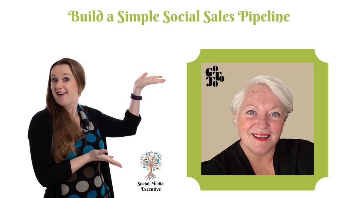 Join me live on LinkedIn Monday 12:30pm where I'll be joined by Jo Stimson

She'll be explaining how to build a simple Social Sales Pipeline

Bring your butties and join the chat!

#SocialSelling #SalesPipeline #SocialMediaTips