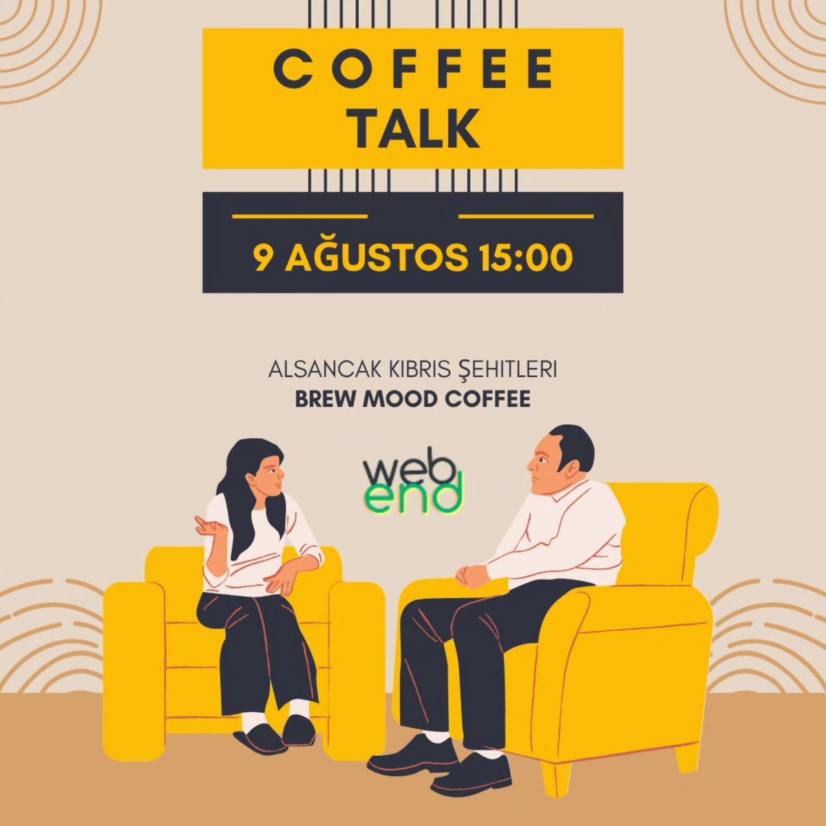 9 Ağustos  Cumartesi günü İzmir Alsancak'ta buluşuyoruz. Bu buluşmada öncelikli  olarak hasret gideceğiz. Hemen ardından ise sonraki Webend konferansıyla  ilgili detayları konuşup kararlaştıracağız. Herkesi bekleriz 🙏