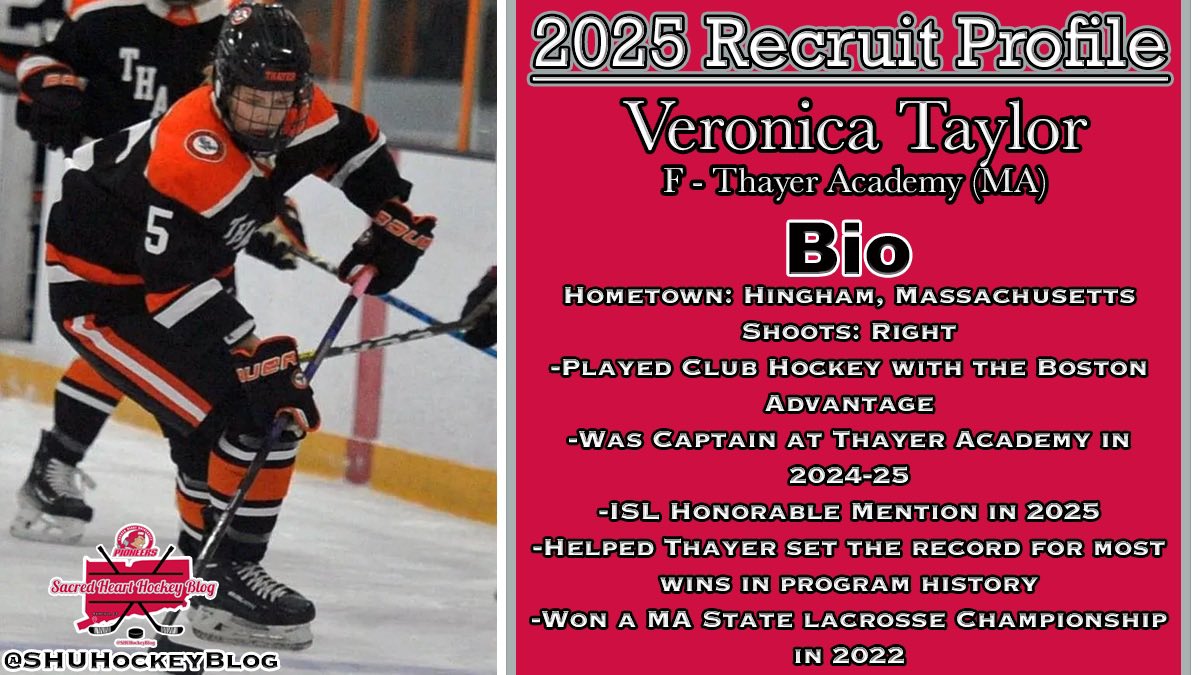 2025 Recruit Profile: Veronica Taylor

Link: sacredhearthockeyblog.weebly.com/blog/2025-recr…

#WeAreSHU | #RollPios | #NCAAHockey