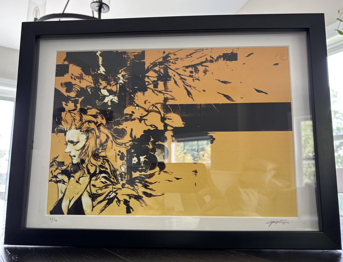 ❗️ Very rare limited MGS3 art print, signed by Yoji Shinkawa. Number 23 out of 50 made
