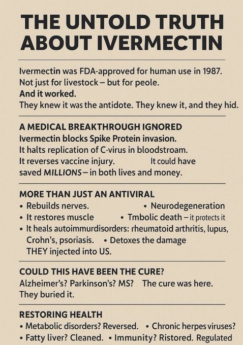 Why do so many believe in Ivermectin? Because it’s not just a medecine, It’s a lifeline that’s restored millions of lives.