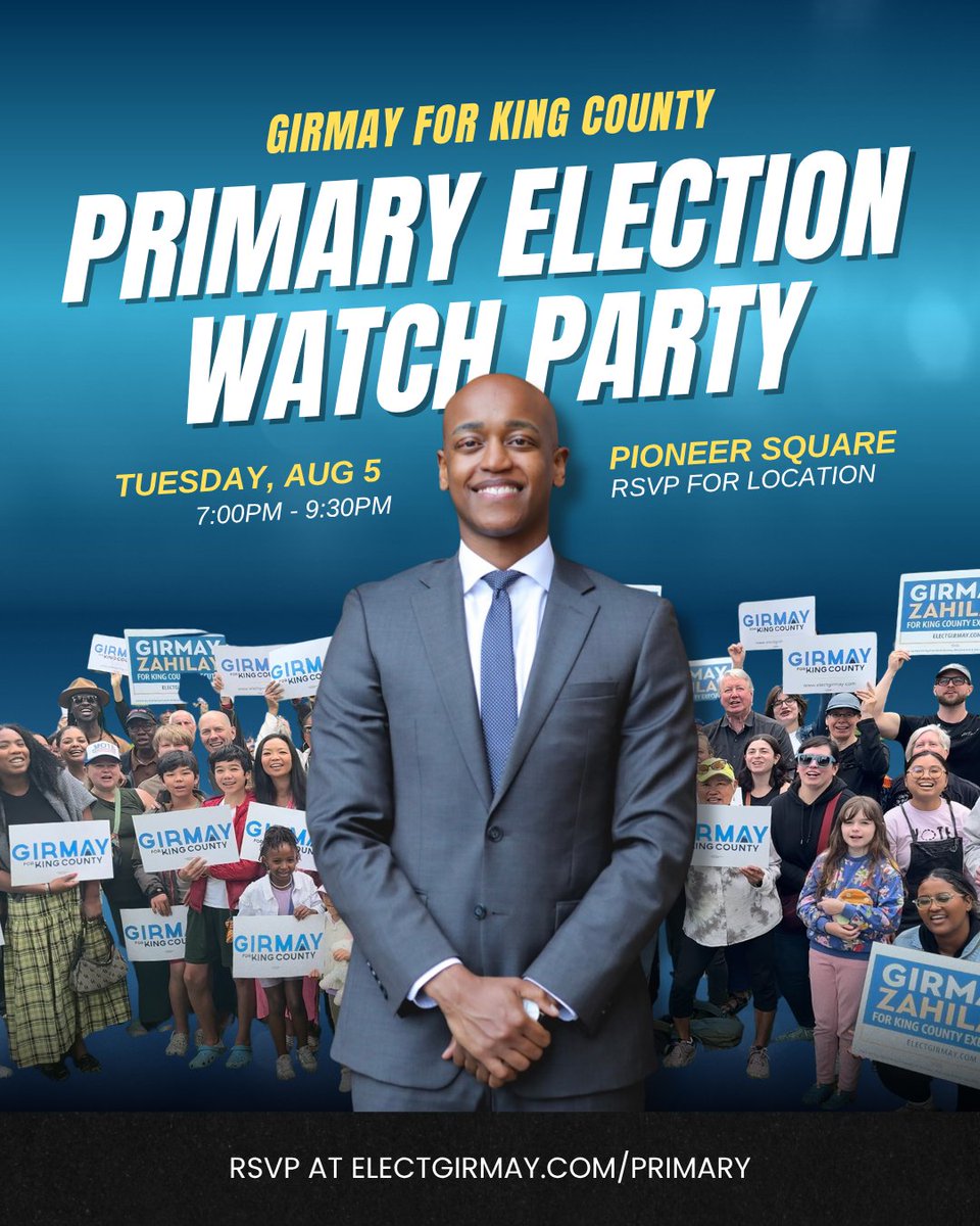 You're invited to my Election Night Watch Party this Tuesday, August 5th!

Join us in Pioneer Square to watch primary results come in, celebrate all our hard work, and connect with community.

Tuesday, August 5th
7:00 PM - 9:30 PM
Pioneer Square, Seattle (RSVP for exact address)