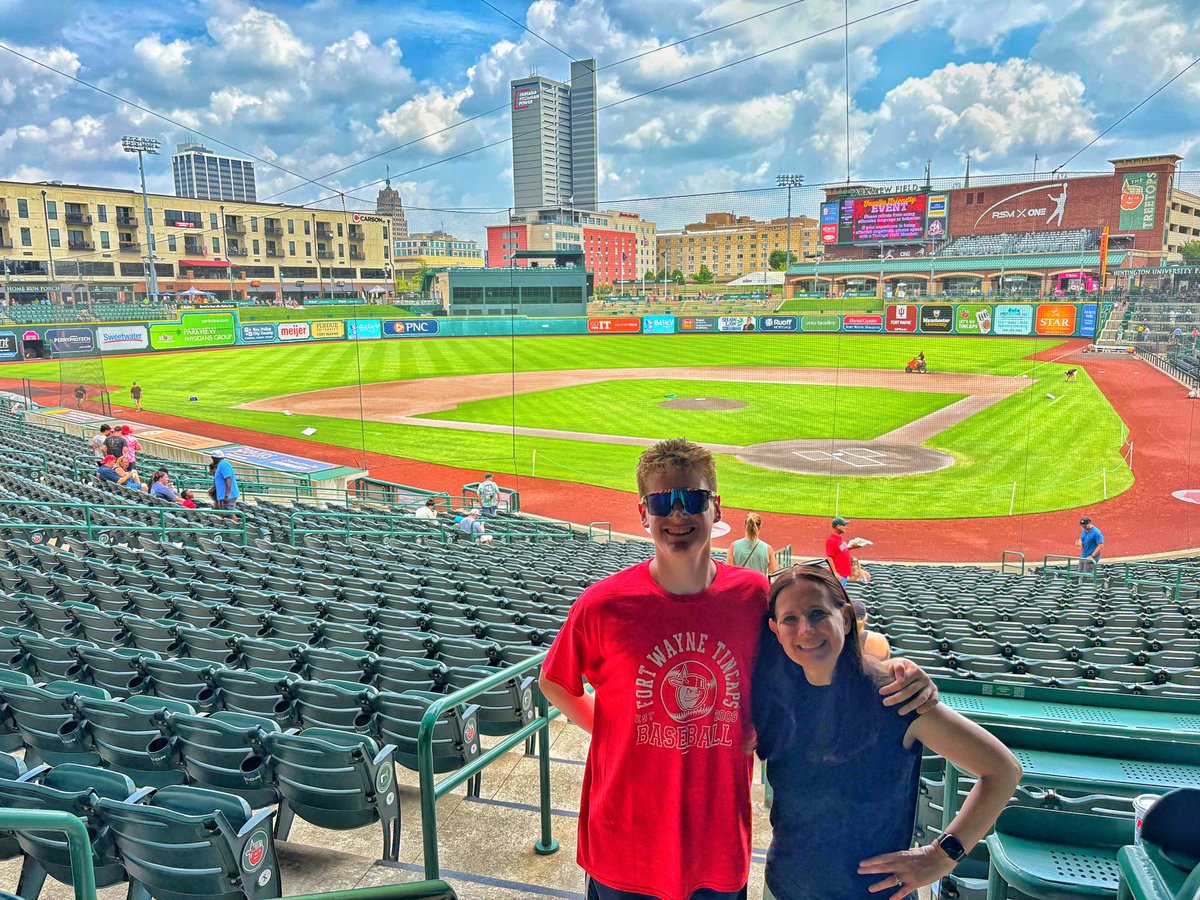 PresidentBeard's tweet photo. DAY 8: On our way home from Chicago, our final stop of our 2,300 mile adventure was a @TinCaps game! They’re the High-A affiliate of the @Padres.
Our front row seats were below the field grade and gave us unprecedented views!
Amazing ballpark!
#HartnellSummer #HartnellHistory https://t.co/EY4elXVcBz