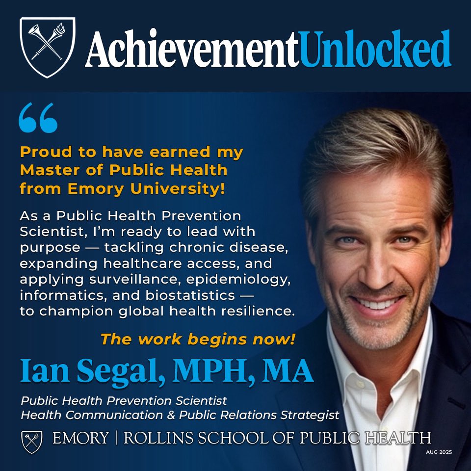 Segalian's tweet image. 🌟 Achievement Unlocked! 🎓

Following my last years of academic commitment, professional growth, and purpose-driven learning, I’m proud to share this milestone:

I’ve officially earned my Master of Public Health (MPH) from Emory University! 🌟 🍾 🎉 🎓