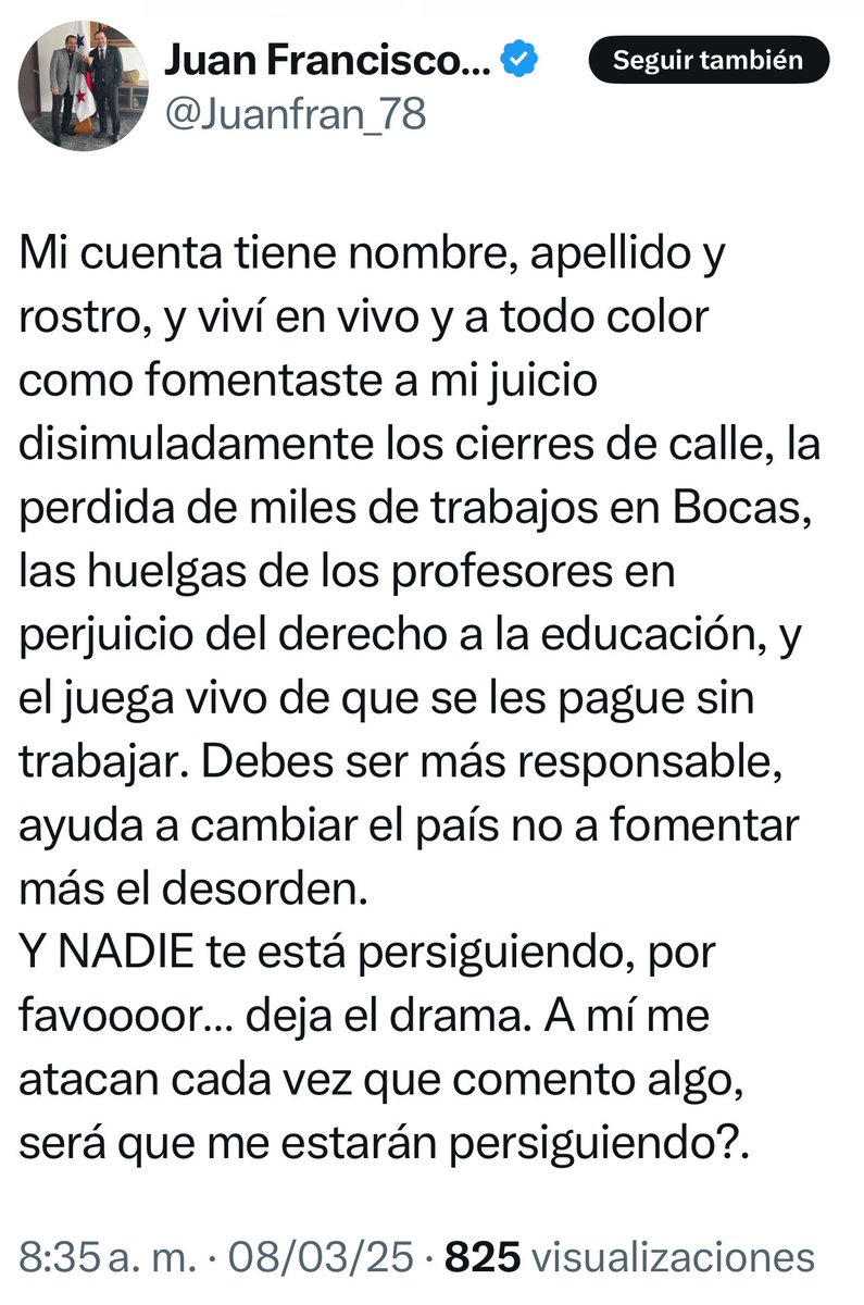 Señor viceministro <a href="/Juanfran_78/">Juan Francisco Borrell Cal</a> :

Me sorprende sinceramente que una persona con su bajo nivel de comprensión lectora y capacidad de análisis ocupe una posición de tanta responsabilidad en el Gobierno. Después de leer su mensaje, empiezo a entender por qué el país está como está.
