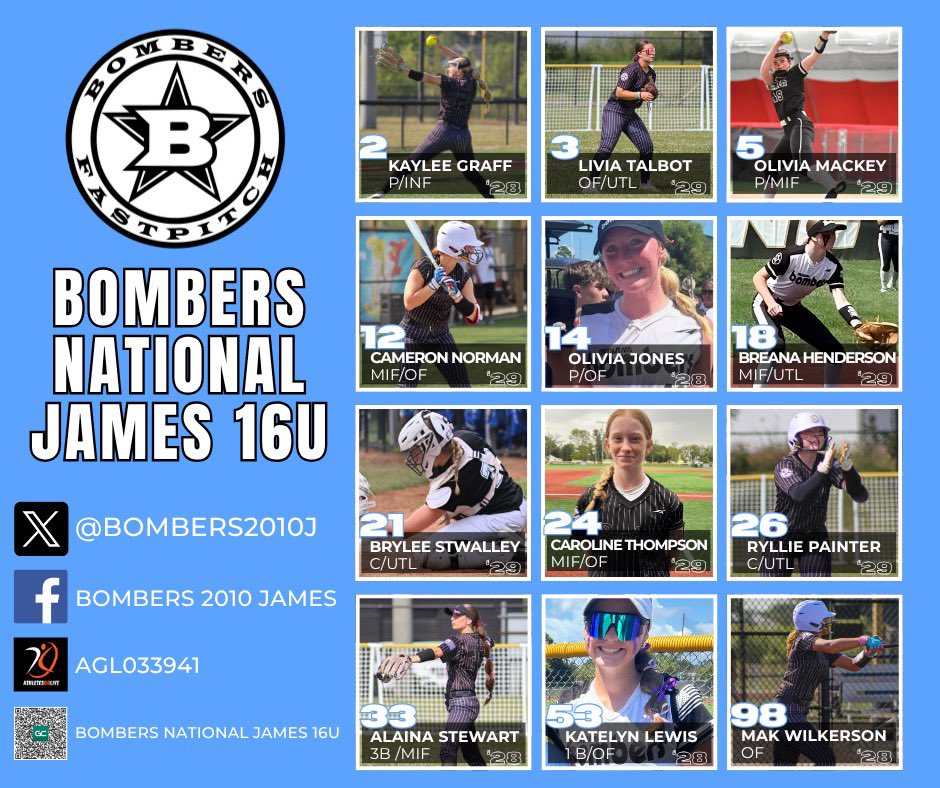 Bombers2010J's tweet photo. Here comes the Bombers National James 16u for the 2025/2026 season!! 

Head coach year 2: Courtney James https://t.co/YABrUX0DOu
